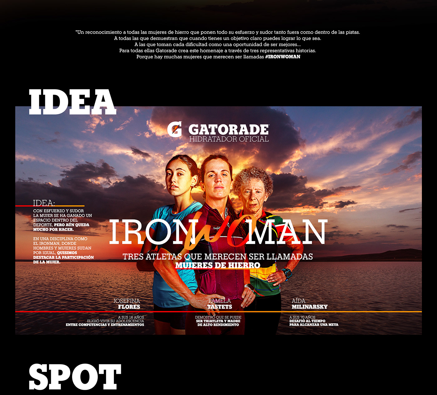 Advertising  copywriting  sports gatorade campaing ironwoman redacción publicidad ironman chile