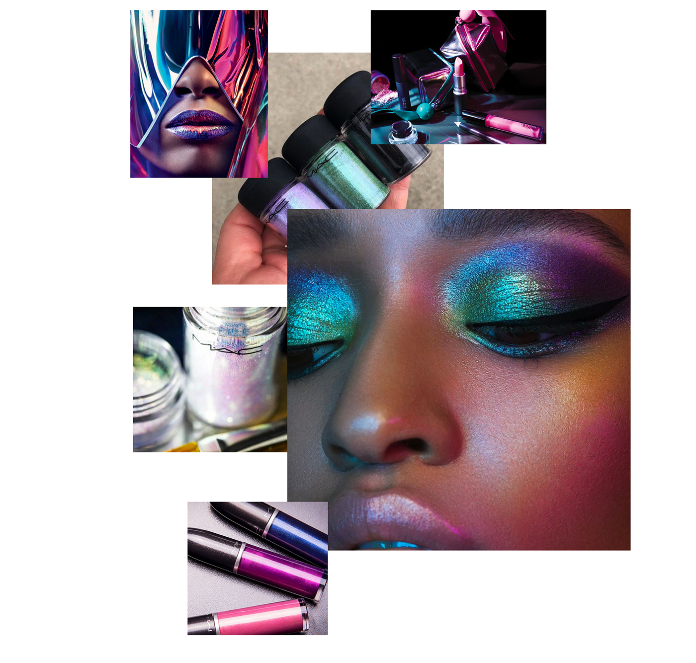 Baugasm gradient cosmetics Advertising  abstract iridescent colorful photoshop MAC Cosmetics