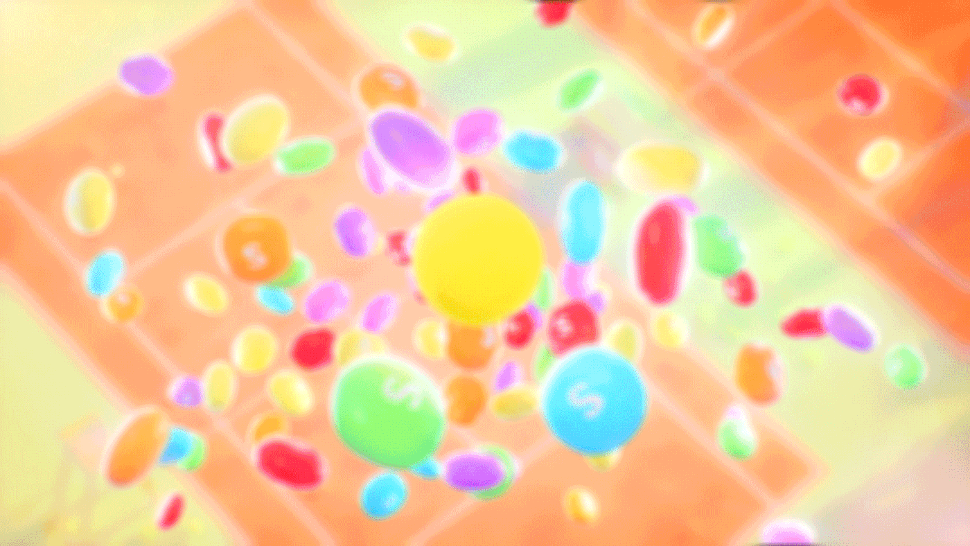 3D animation  Candy motion motion design motion graphics  pop Promotion rainbow skittles