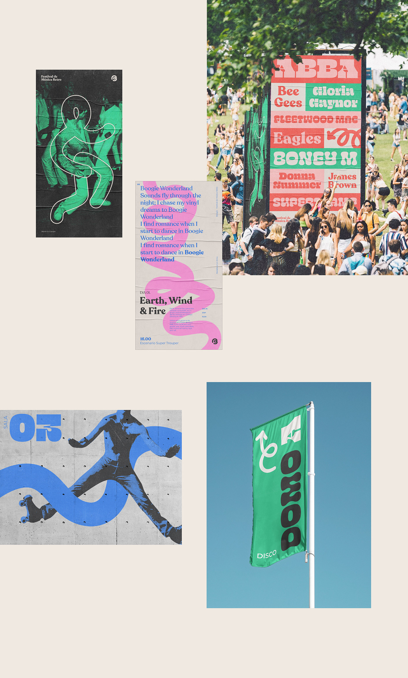 branding  fadu festival Gabriele graphic design  identity music Retro typography  