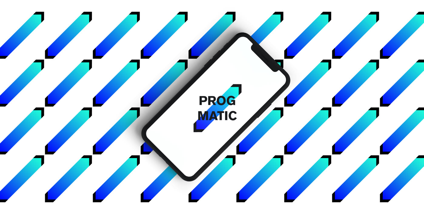 code Program programing logo gradient blue black mobile app Technology