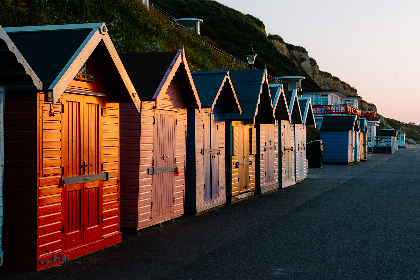 norfolk beach beach huts sunset Nikon Promenade Norfolk Photography Coast cromer