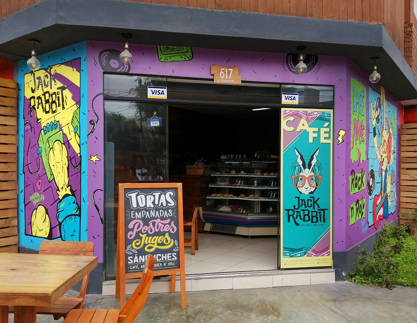 jack rabbit rabbit Mural bunny rock cafe nakasato peru