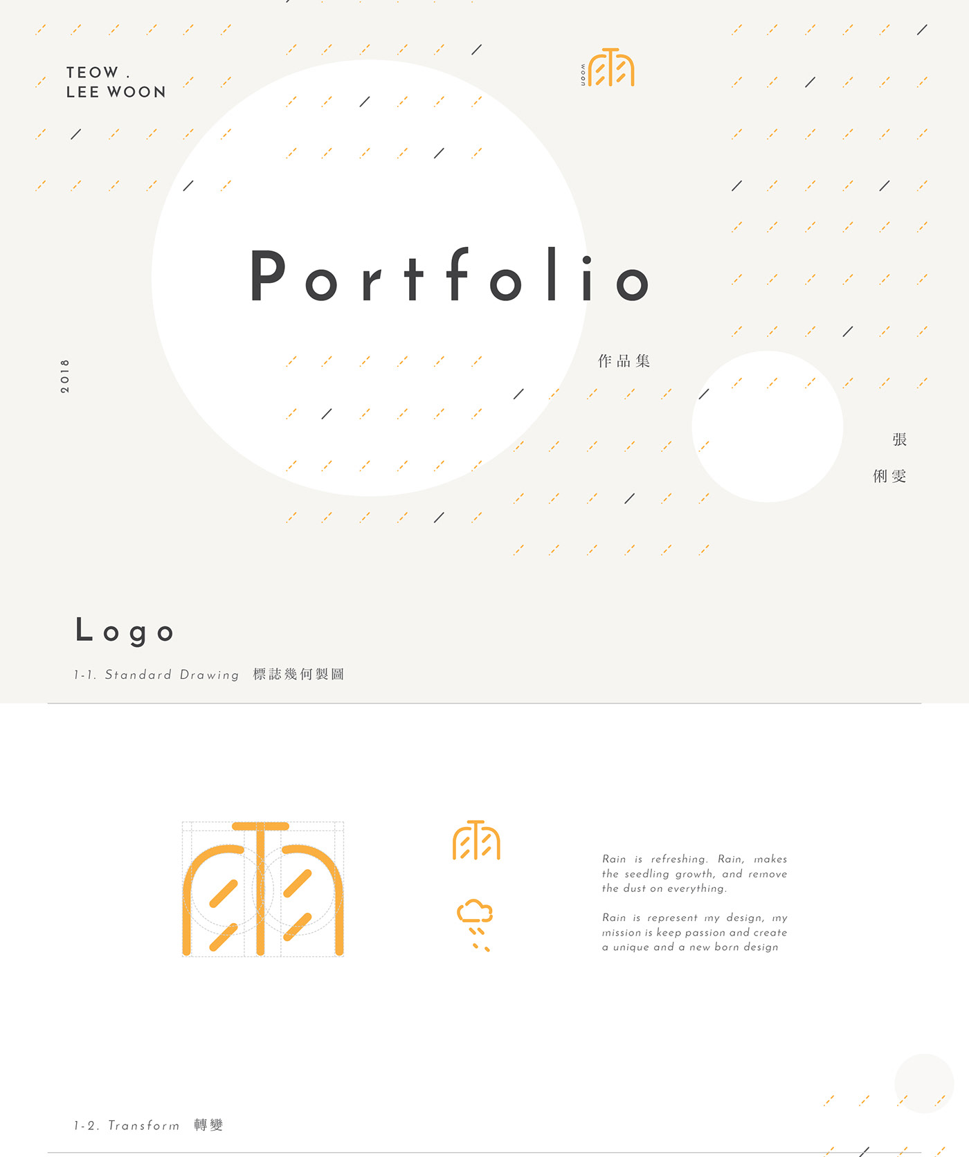 branding  portfolio Patterns minimalist White logo
