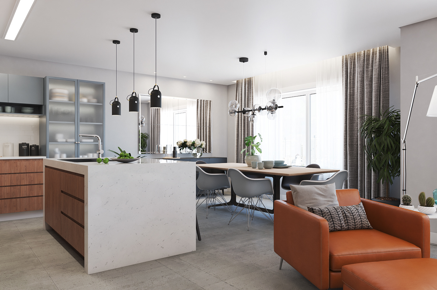 3D apartment architecture archviz CGI decor Interior Render rendering