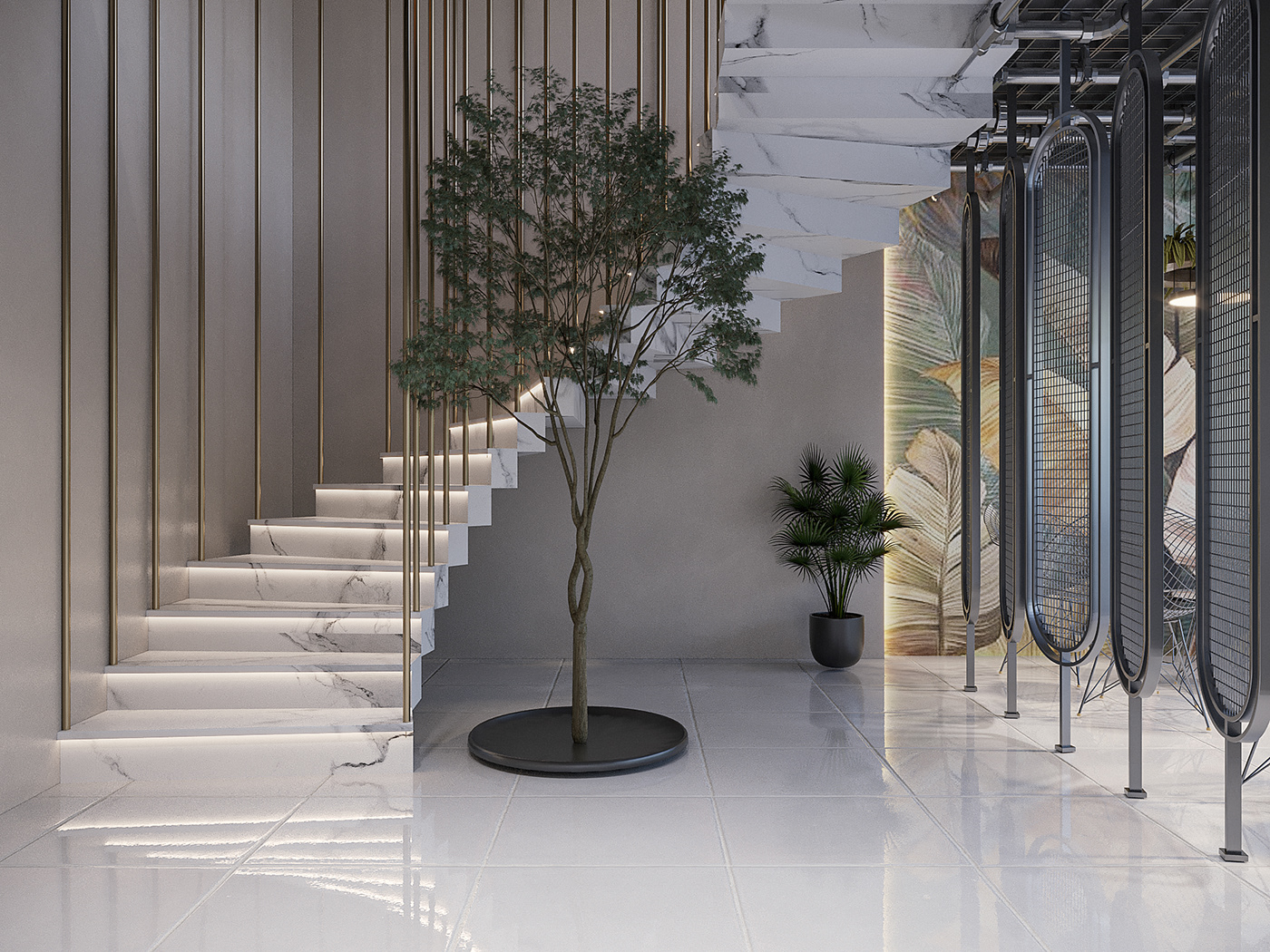 3ds max business interior design  modern new Render Shop design visualization
