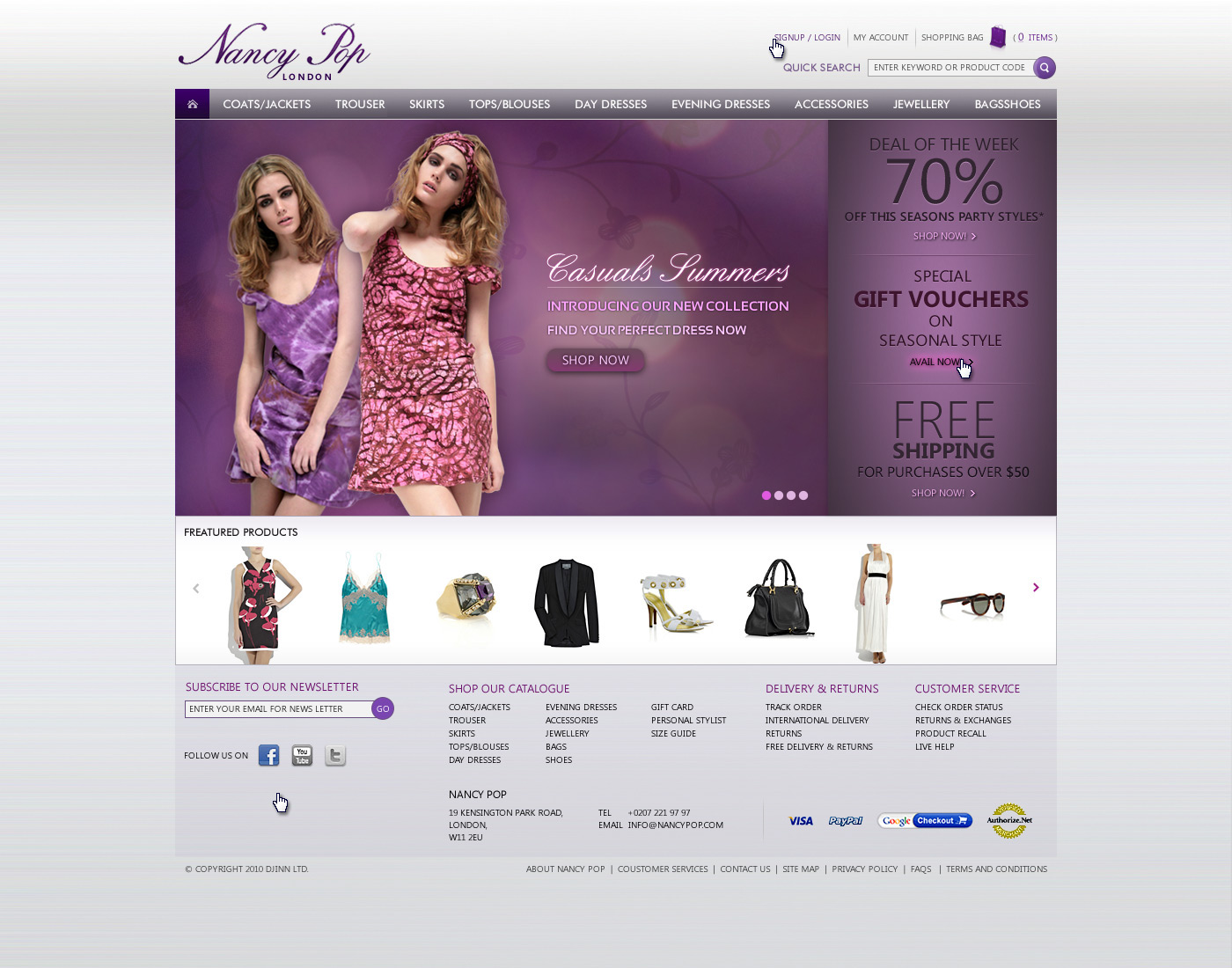 Ladies Dresses  e-commerce shoping design royal