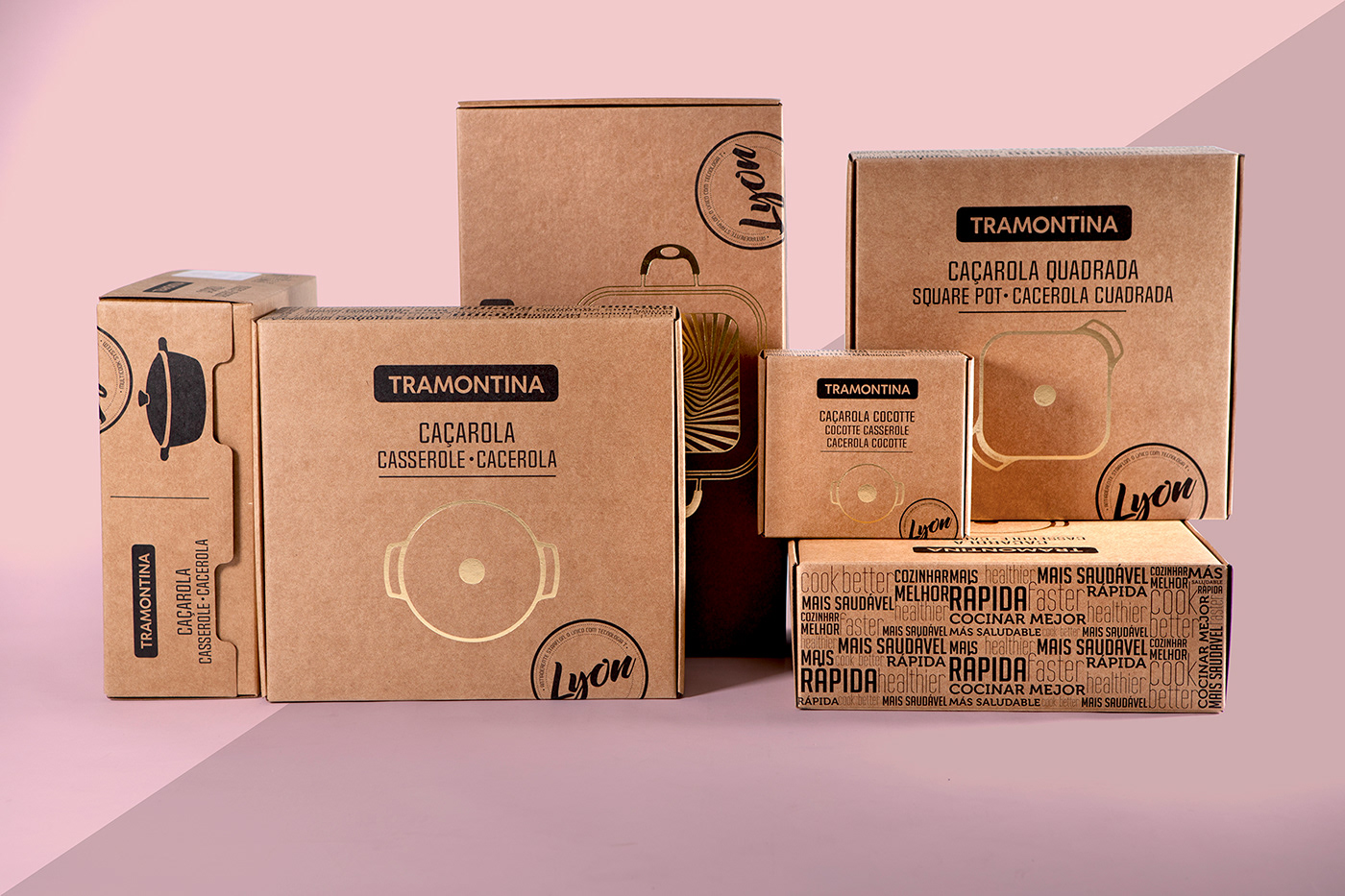 Packaging graphic design  design unico tramontina kitchen pans design gráfico embalagem