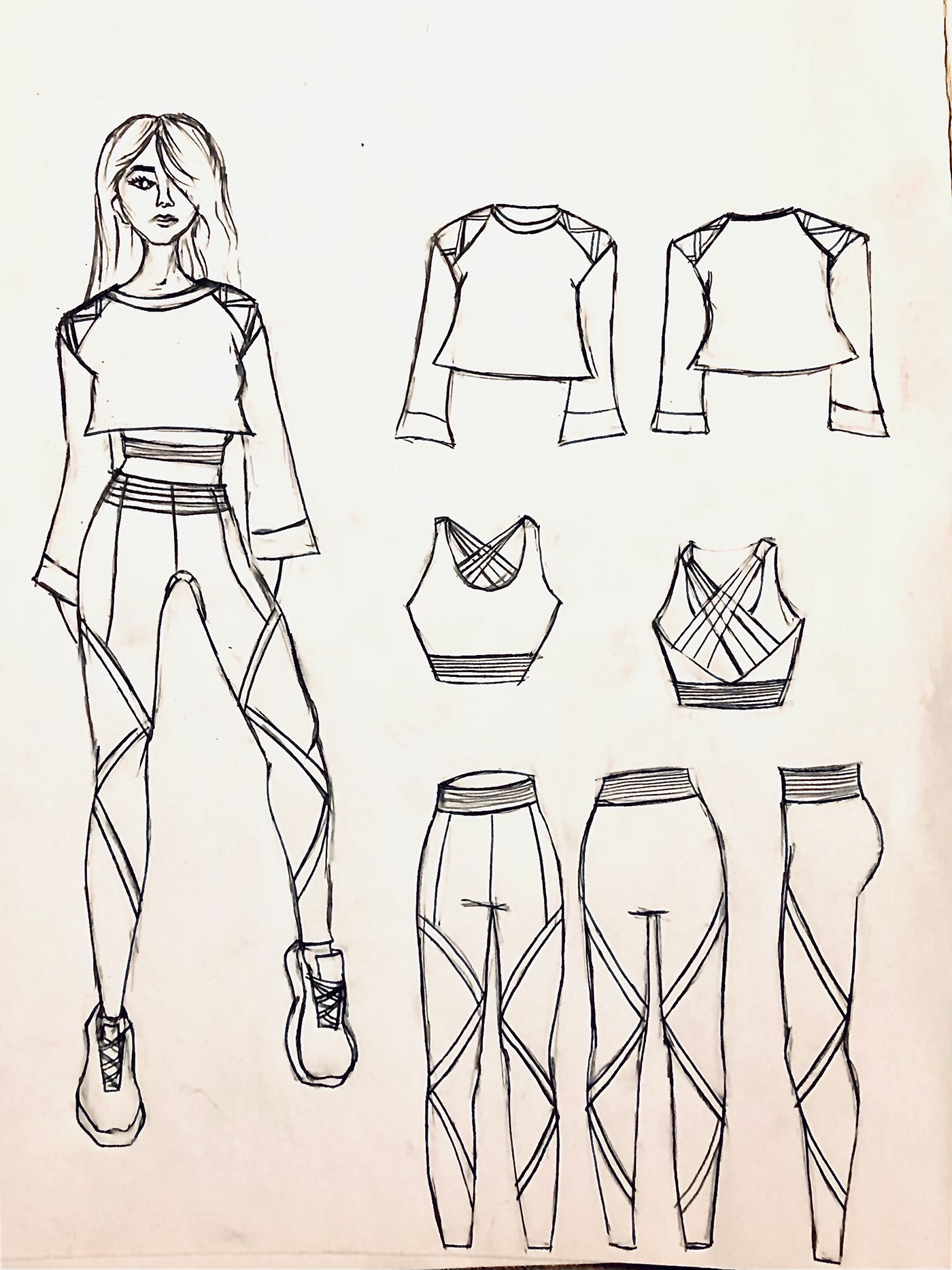 creative designing Fashion  fashiondesigning handsketching pencildrawing sketching Sportswear