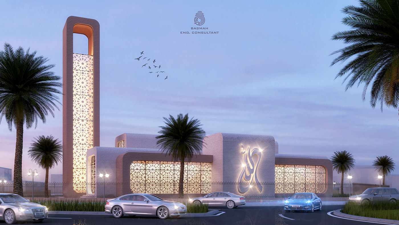 3dprinting design mosque islamic design Landmark architecture visualization 3D 3ds max exterior