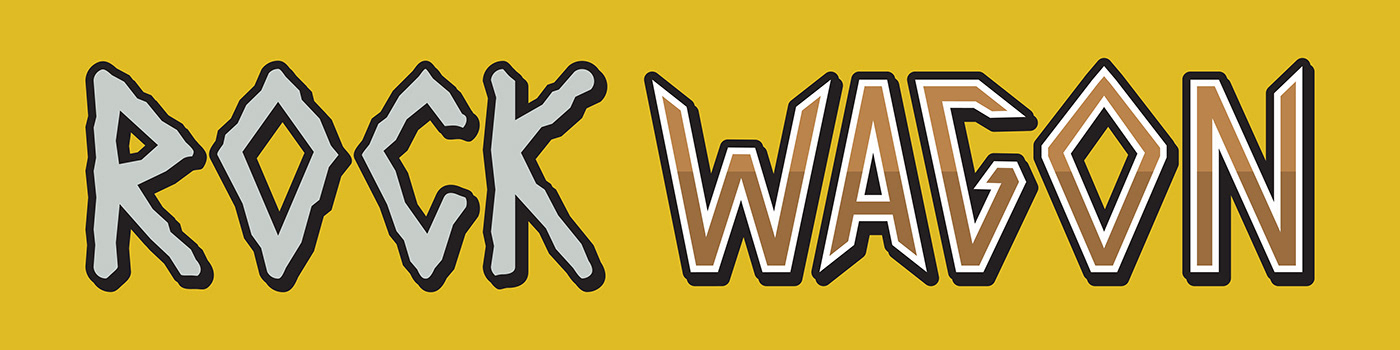 branding  logo Procreate rock Rock Wagon type typeography vector wood