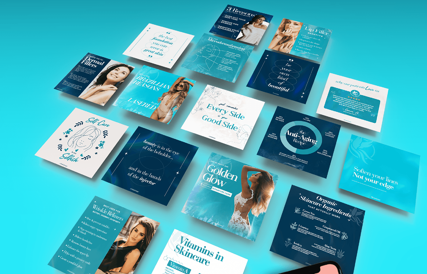 aesthetic branding  Web Design  Social Media Design medical beauty brochure marketing   Promotional Spa