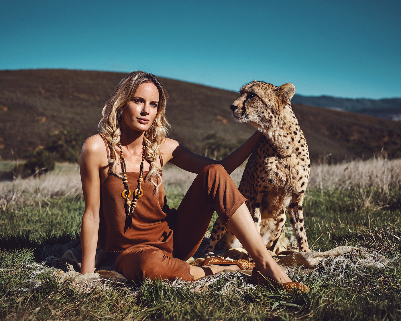 woman Outdoor cheetah cape town rescue animal