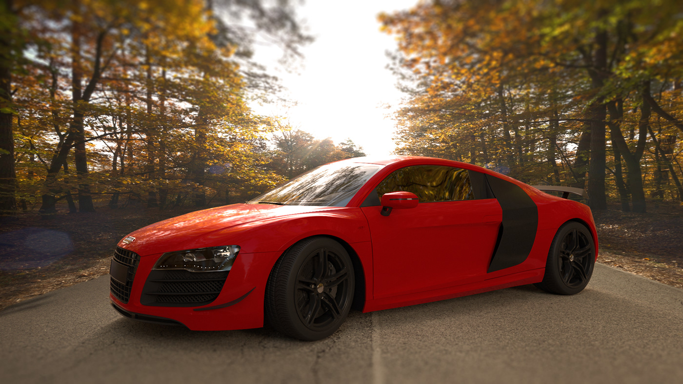 Audi car 3D CGI Render vray