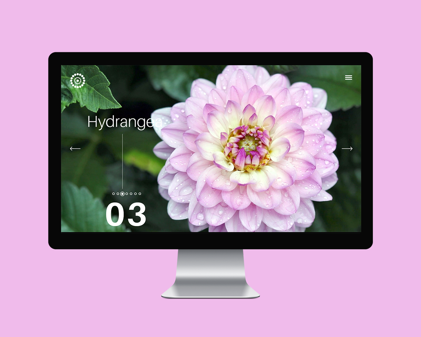 flower Responsive coloful flat iphone app Website editorial