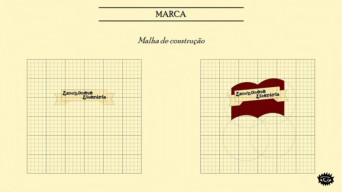 brand identity cafe DARKACADEMIA identidade visual Livraria Manual de Marca