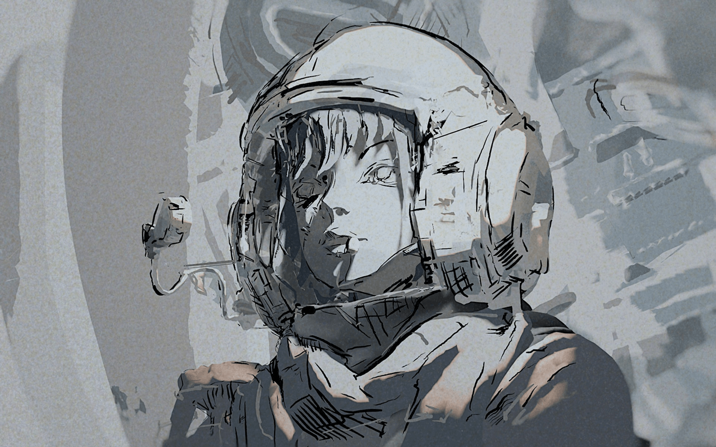 concept art astronaut Character design  3D Digital Art  anime ILLUSTRATION  stylized