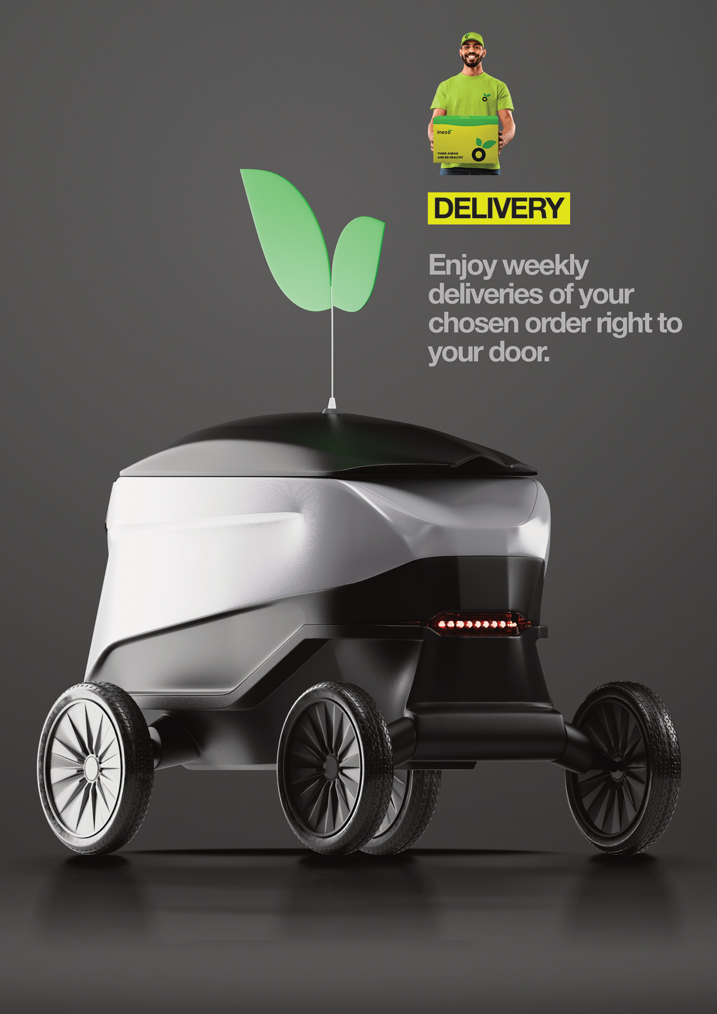 drone Food  delivery industrial design  product design  3D Render visualization blender automtive