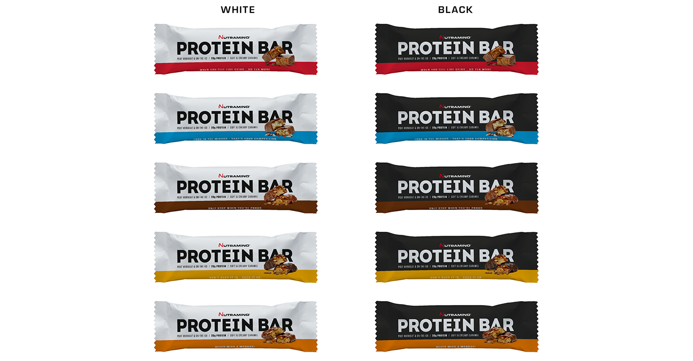 sport nutrition design Packaging protein bar Nutramino redesign lifestyle Performance