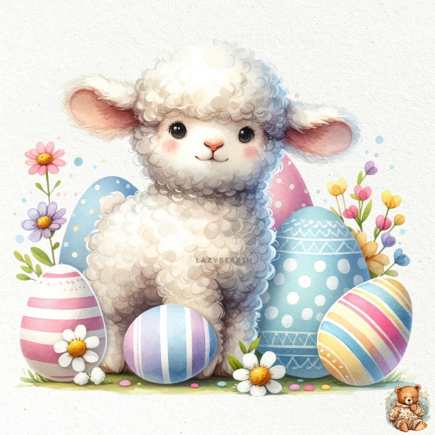 Easter clipart lamb watercolor Easter Lamb lamb clipart