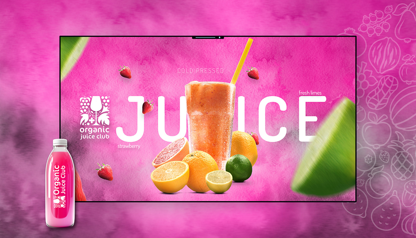 ILLUSTRATION  Digital Art  Fruit juice Photography  product Advertising  uiux design creative