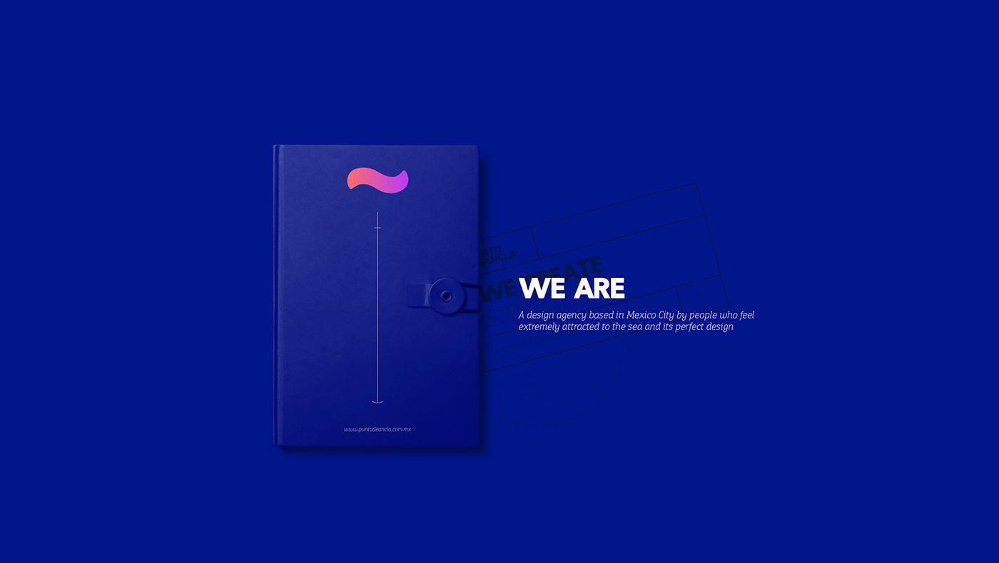 design punto de ancla logo sea inspiration blue branding  identity
