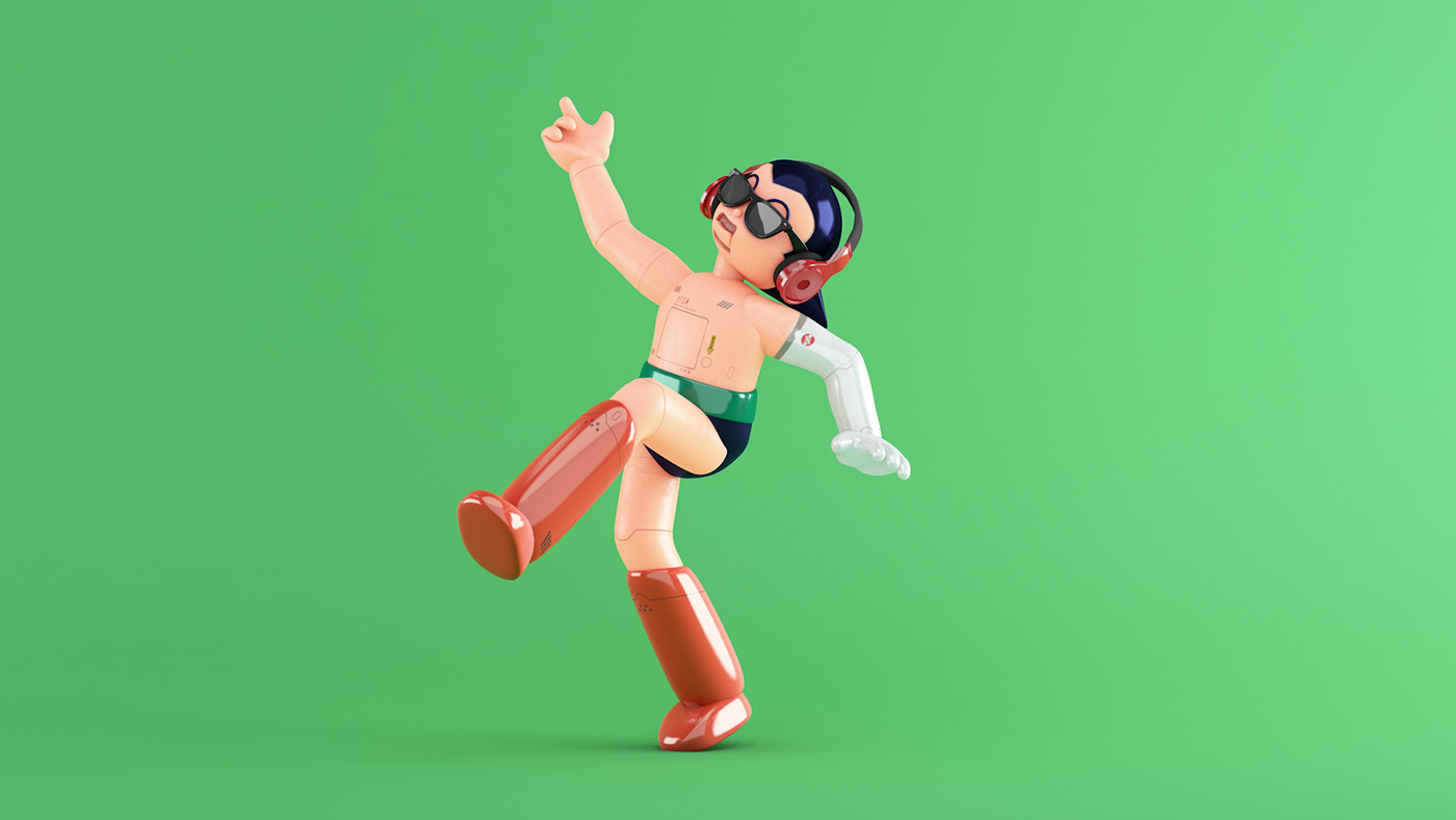 astro boy Astroboy atom c4d Character design  ILLUSTRATION  robot 鉄腕アトム bjork motion