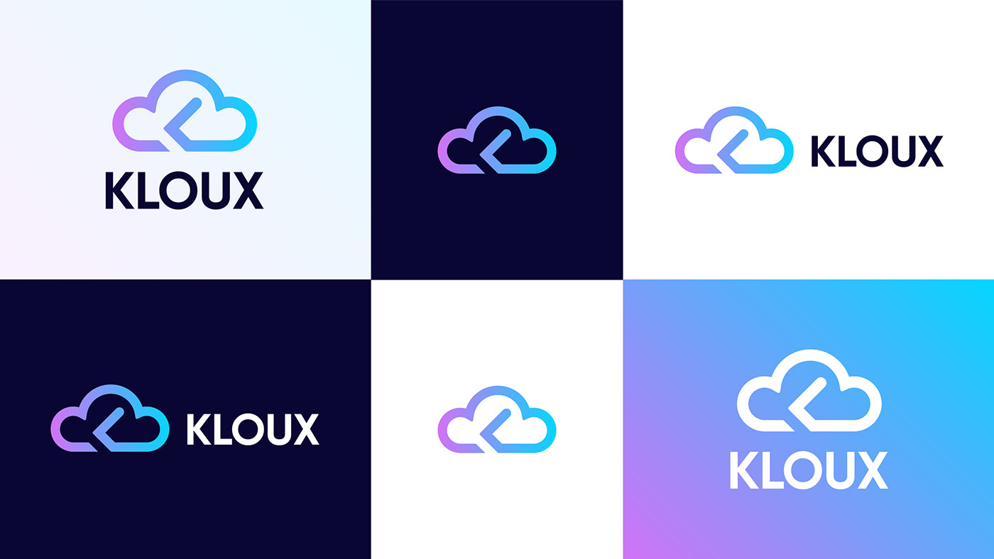 logo Logo Design k logo cloud Technology crypto cryptocurrency blockchain Mining branding 