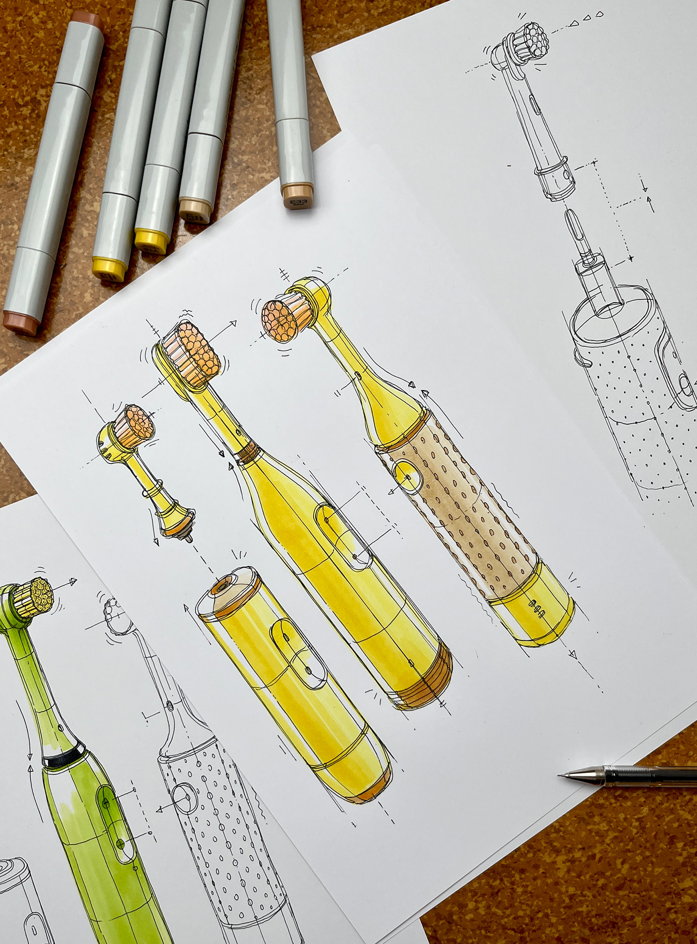 Drawing  Digital Art  ILLUSTRATION  sketch ink concept technical drawing productdesign Copic product