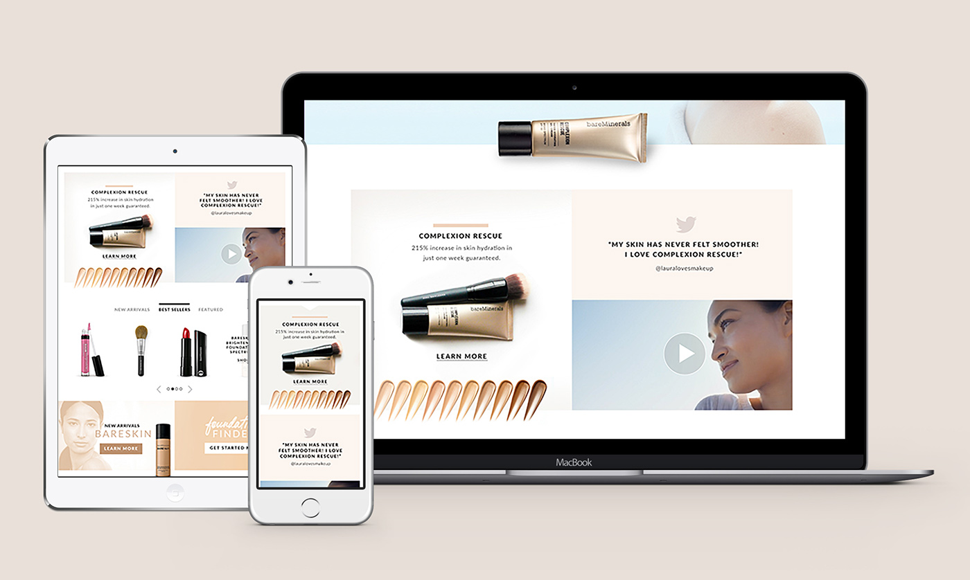 Creative Direction  ux UI Web Design  Ecommerce cosmetics mobile Responsive Design Interaction design  brand experience