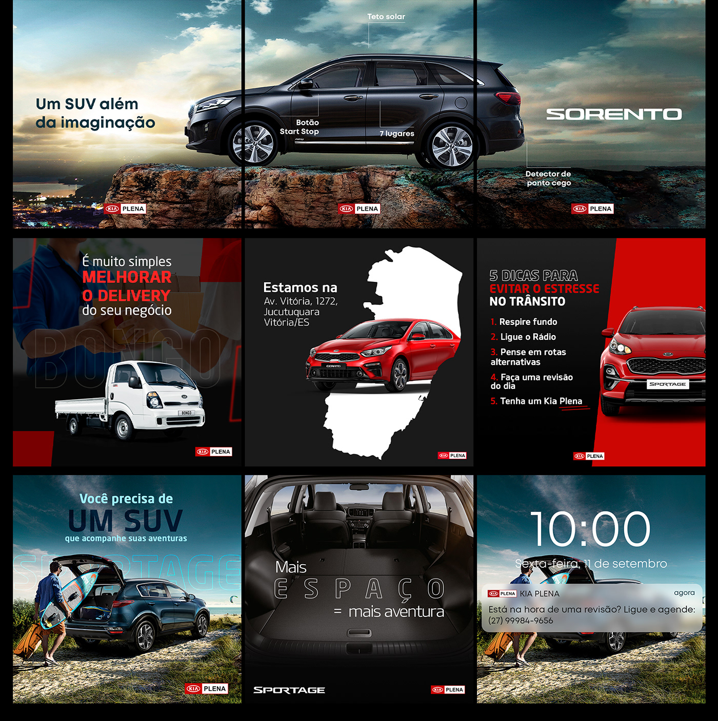 Automóvel carros design kia publicidade social media veículos concessionária design gráfico