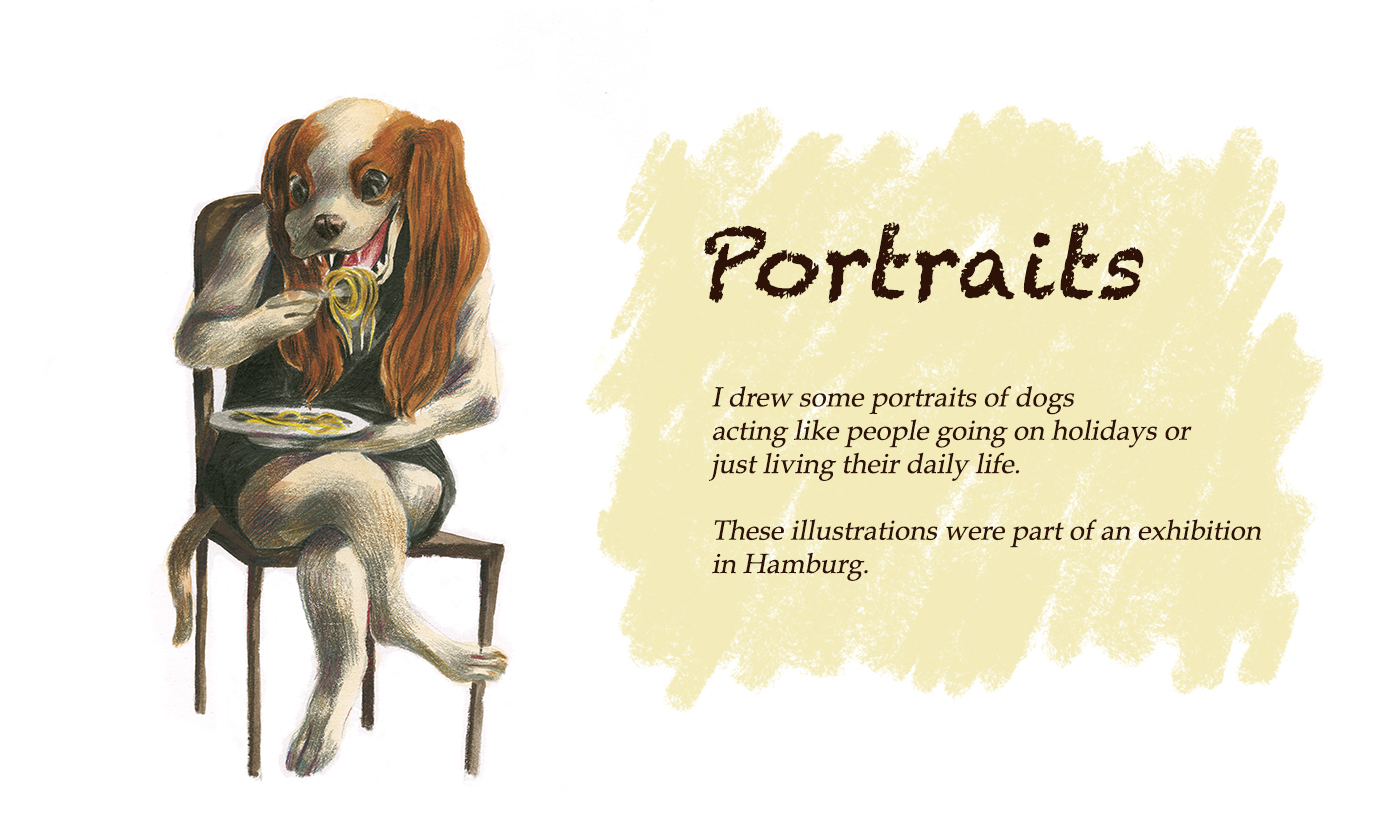 dog dogs portrait pencil ILLUSTRATION  Exhibition  people Drawing  Cane color