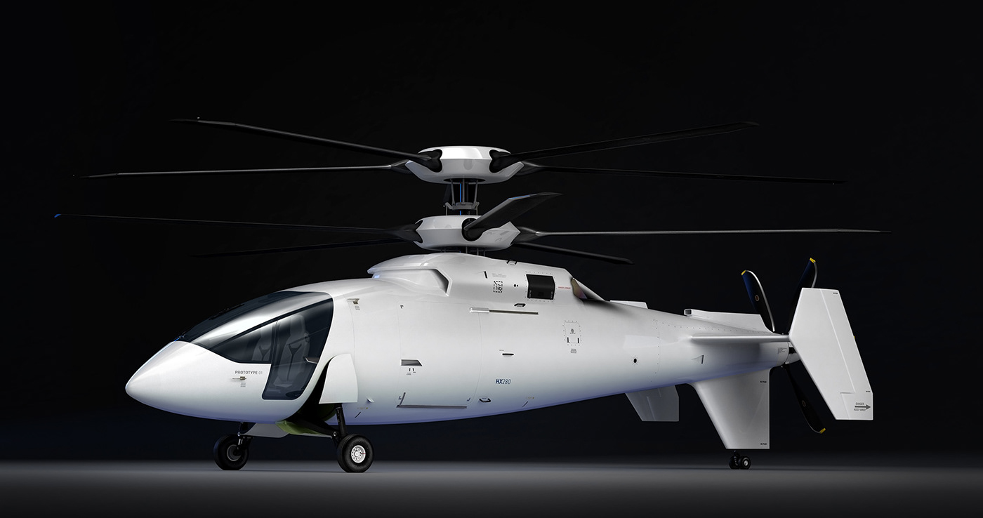 Airbus aviation helicopter design rotorcraft Aircraft visualization Render