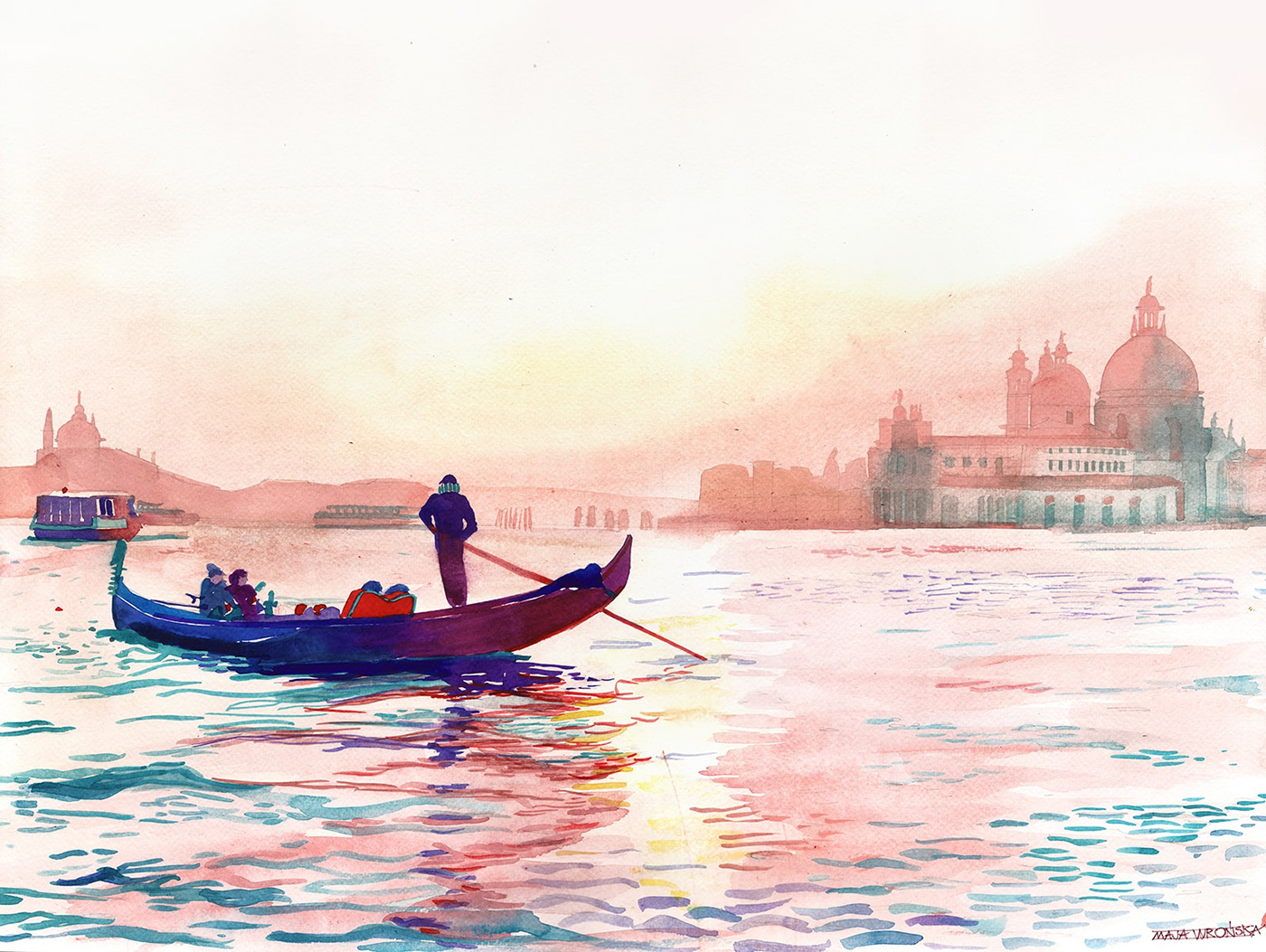 city venezia art watecolor painting   artwork ILLUSTRATION 