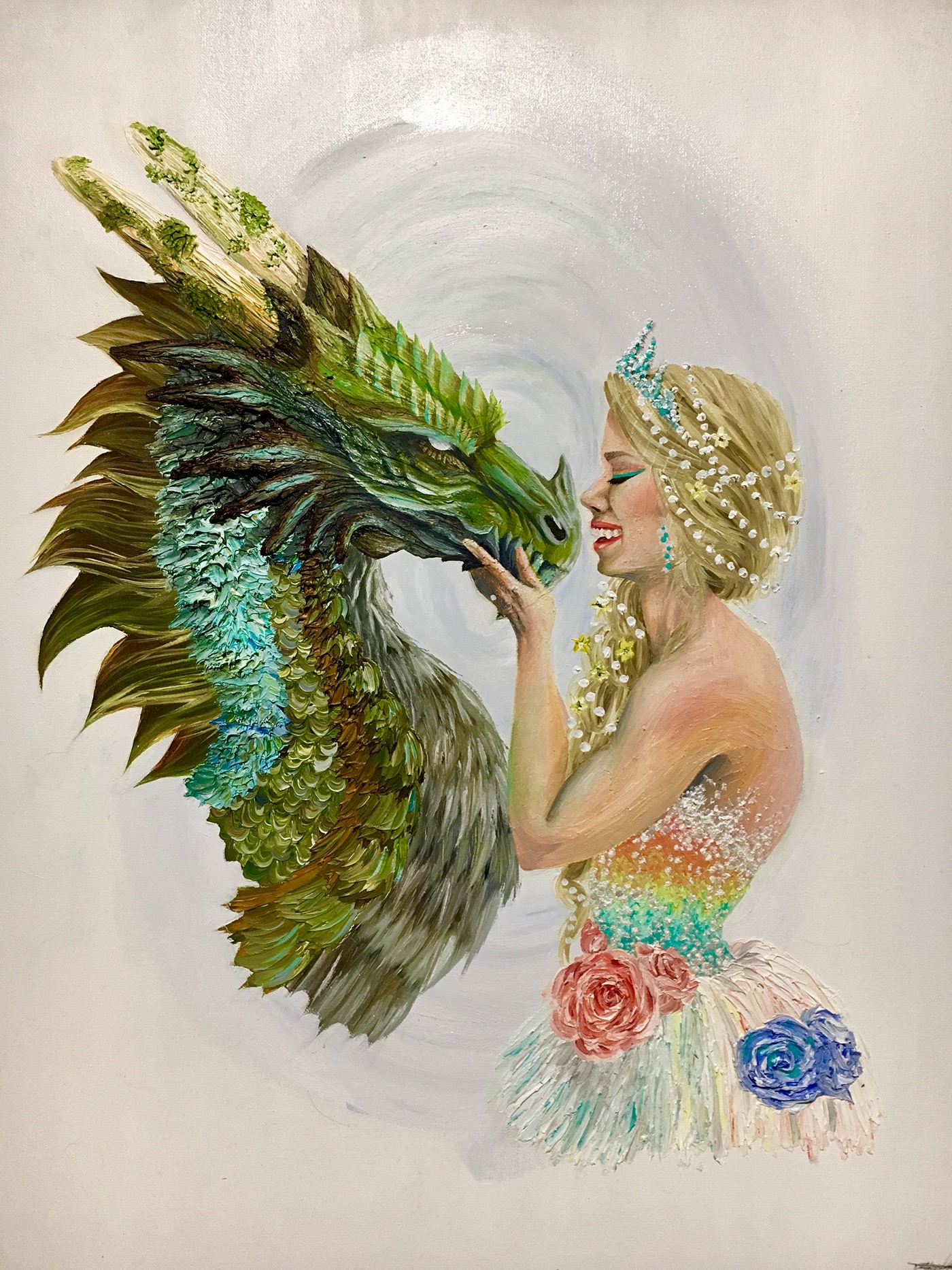Oil Painting oil oil paint painting   art dragon dragons queen dragon queen
