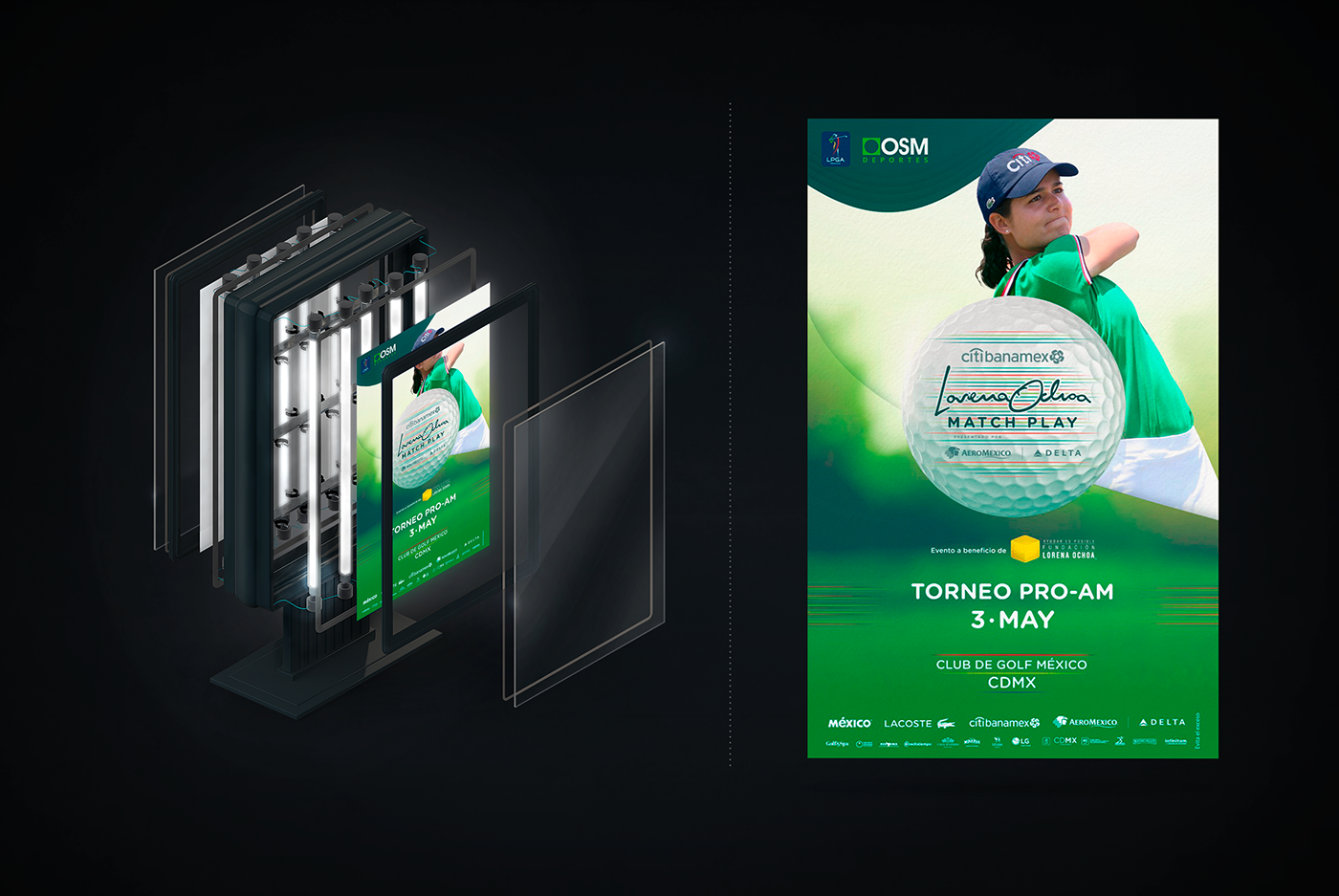 golf Tournament design billboard daniel designer diseñador diseñador mexicano lorena ochoa mata