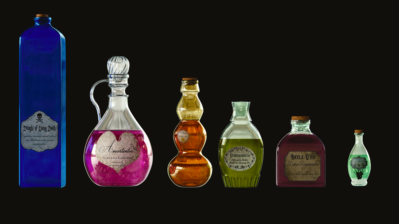 harry potter Magic   potion 3D Hogwarts blender