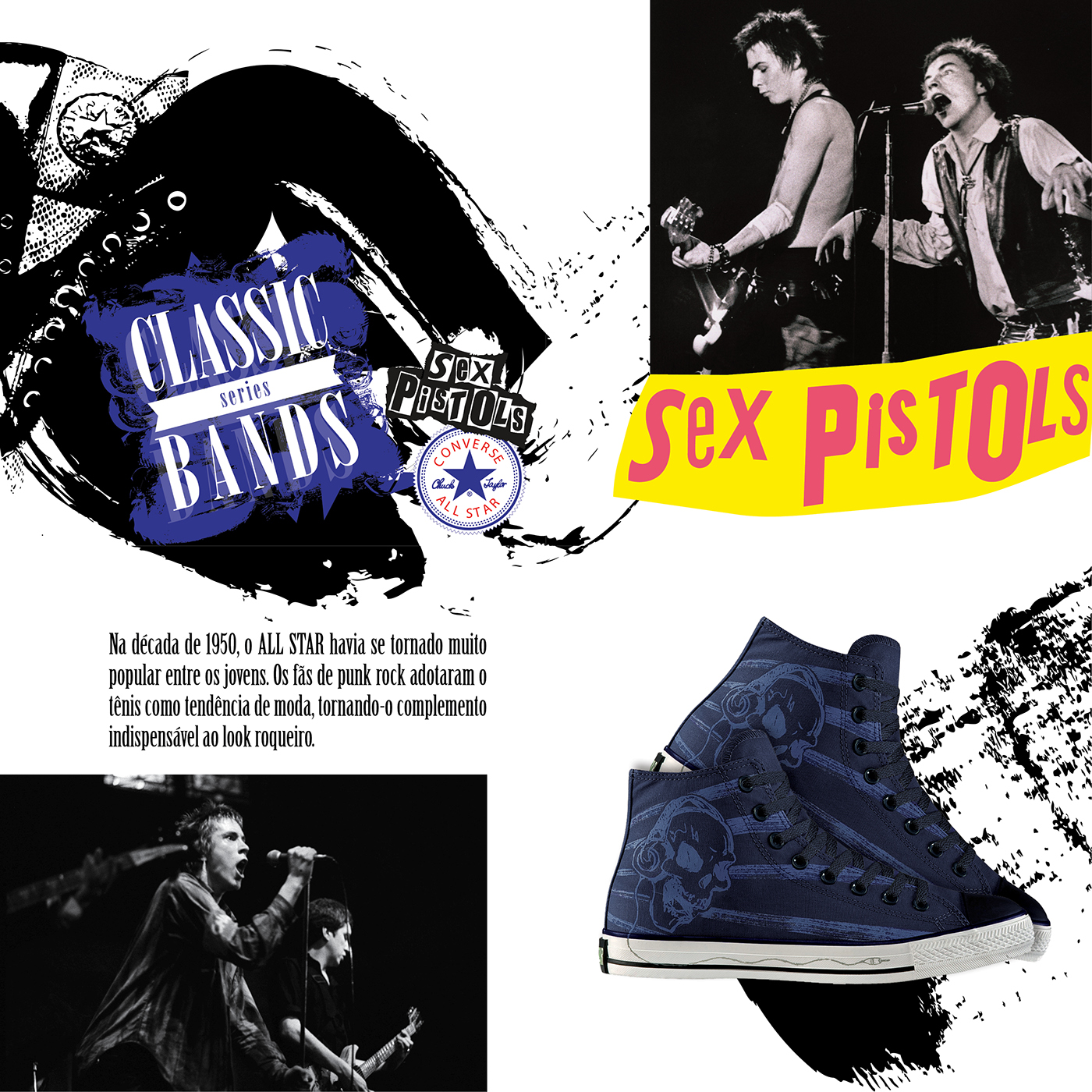 brochure design Allstar converse converseallstar school Project brochure design catalogo rock punk rock punkrock sex pistols SexPistols