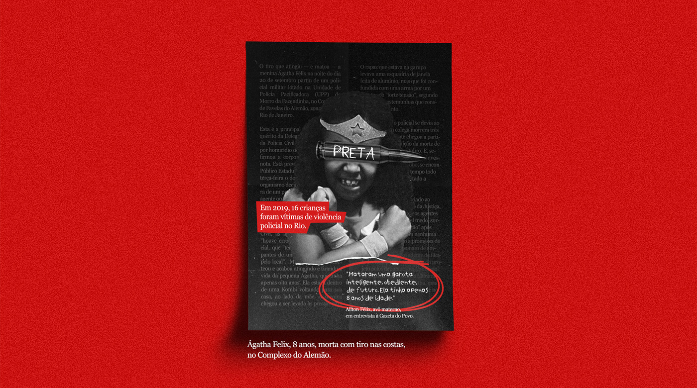 negra Preta preto racismo violencia graphic design  design