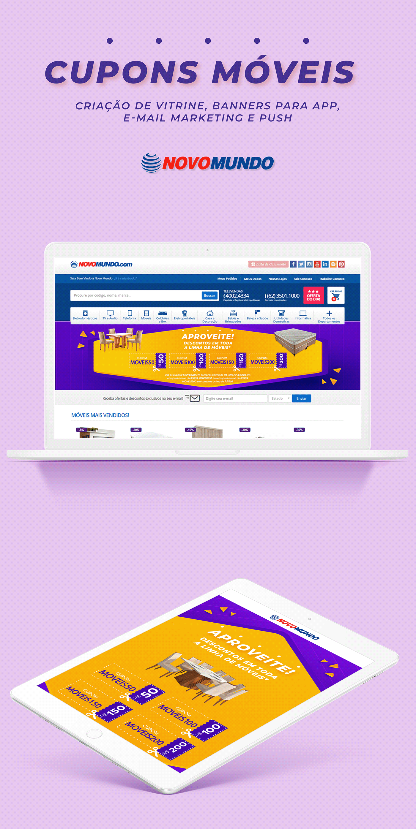 Web banner app cupom digital marketing   Email design Layout