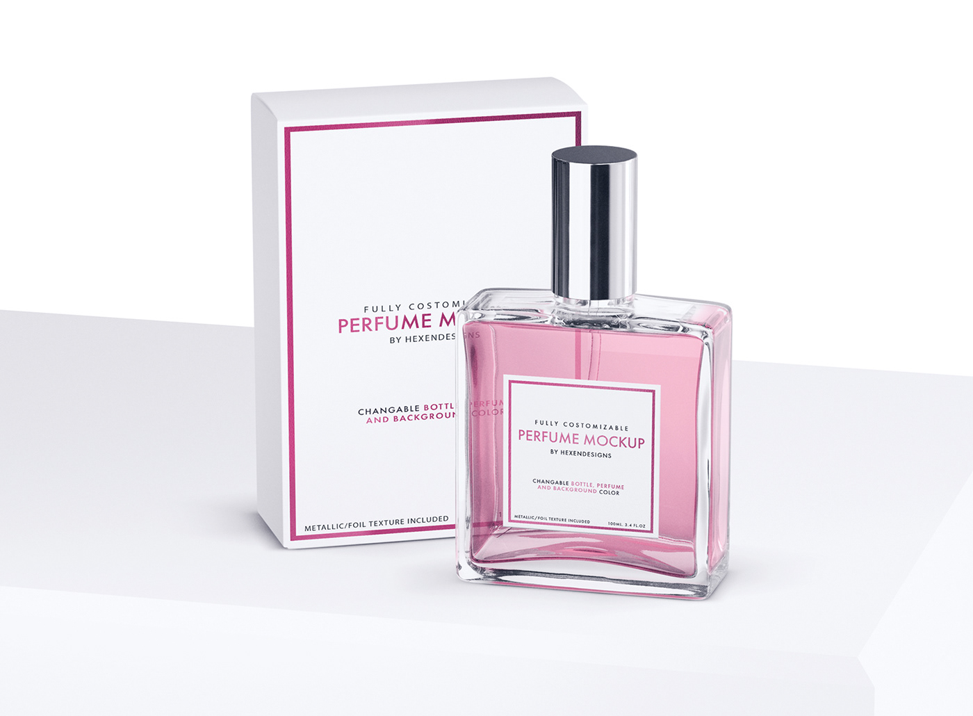 beauty perfume Cosmetic Mockup femal glass Perfume mockup Aroma