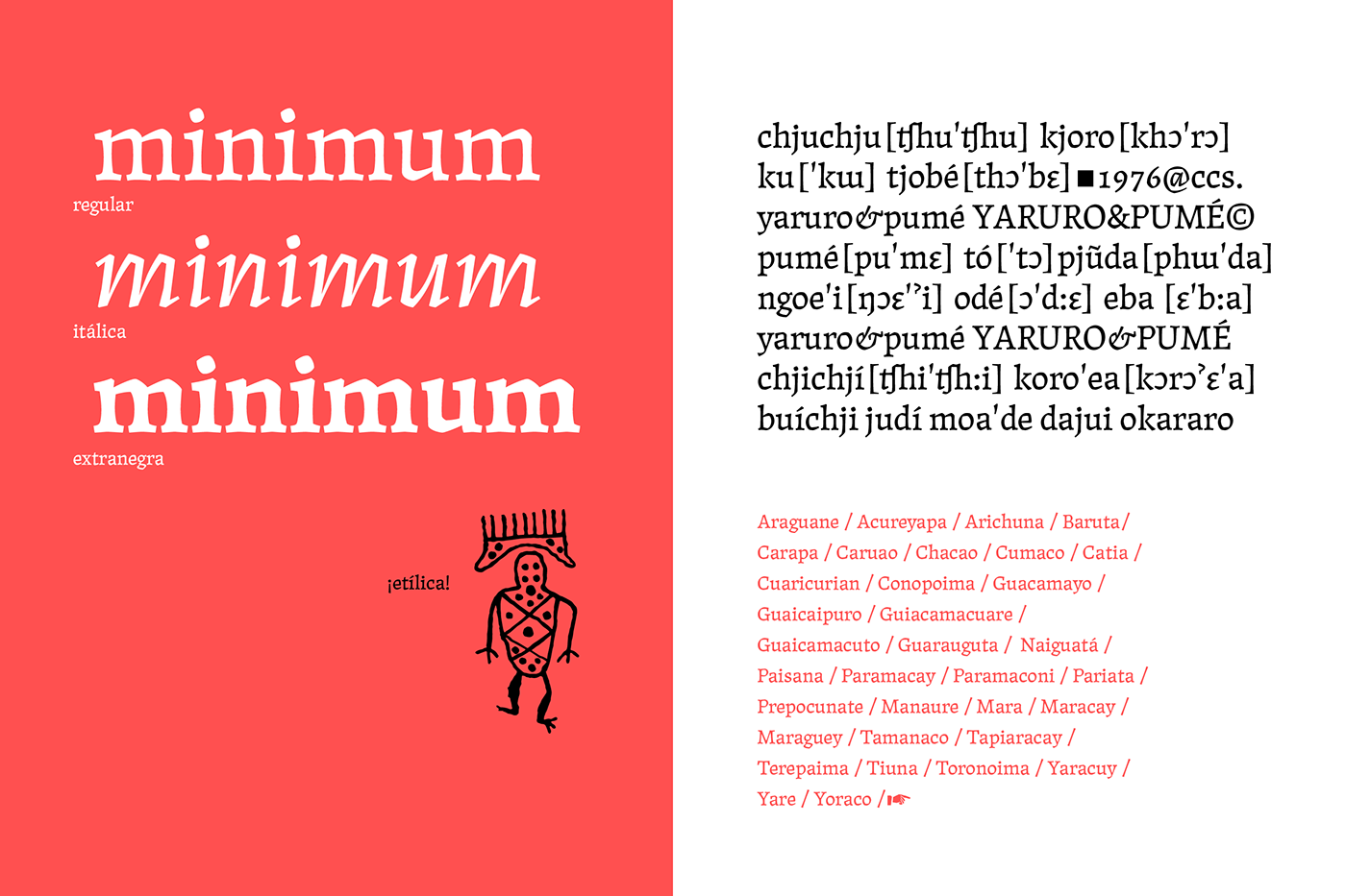 Typeface yaruro venezuela fonts multilanguage indigenous mdt Tipos Latinos texto 27caracteres
