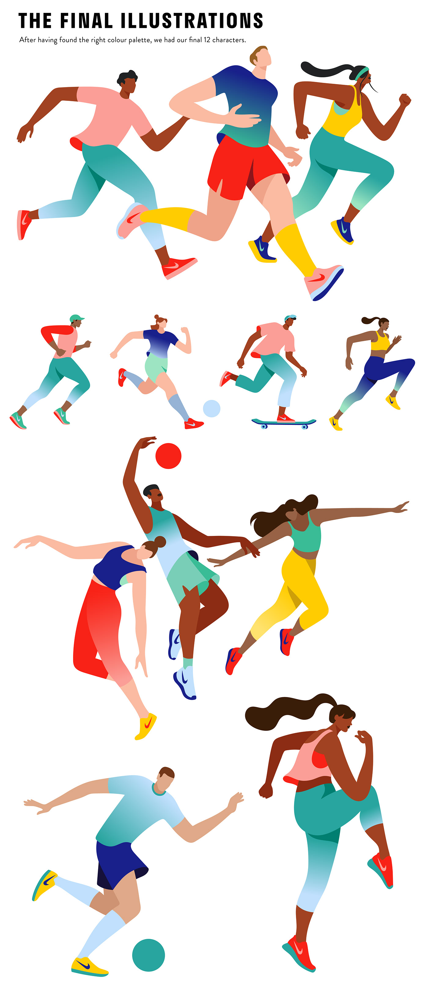 Nike nike live digital illustration Retail identity sport illustration nike illustration sports Sports Design