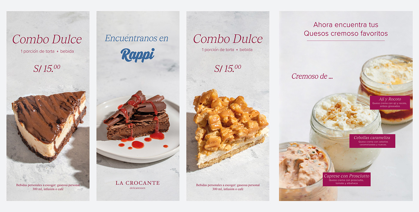 table tent publicidad delicatessen gourmet comida restaurante design gráfico visual identity