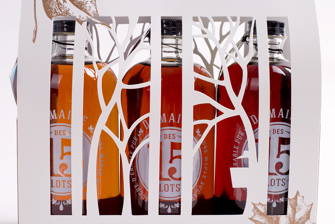 Packaging design maple syrup domainedes15lots artdirectoin Quebec Canada