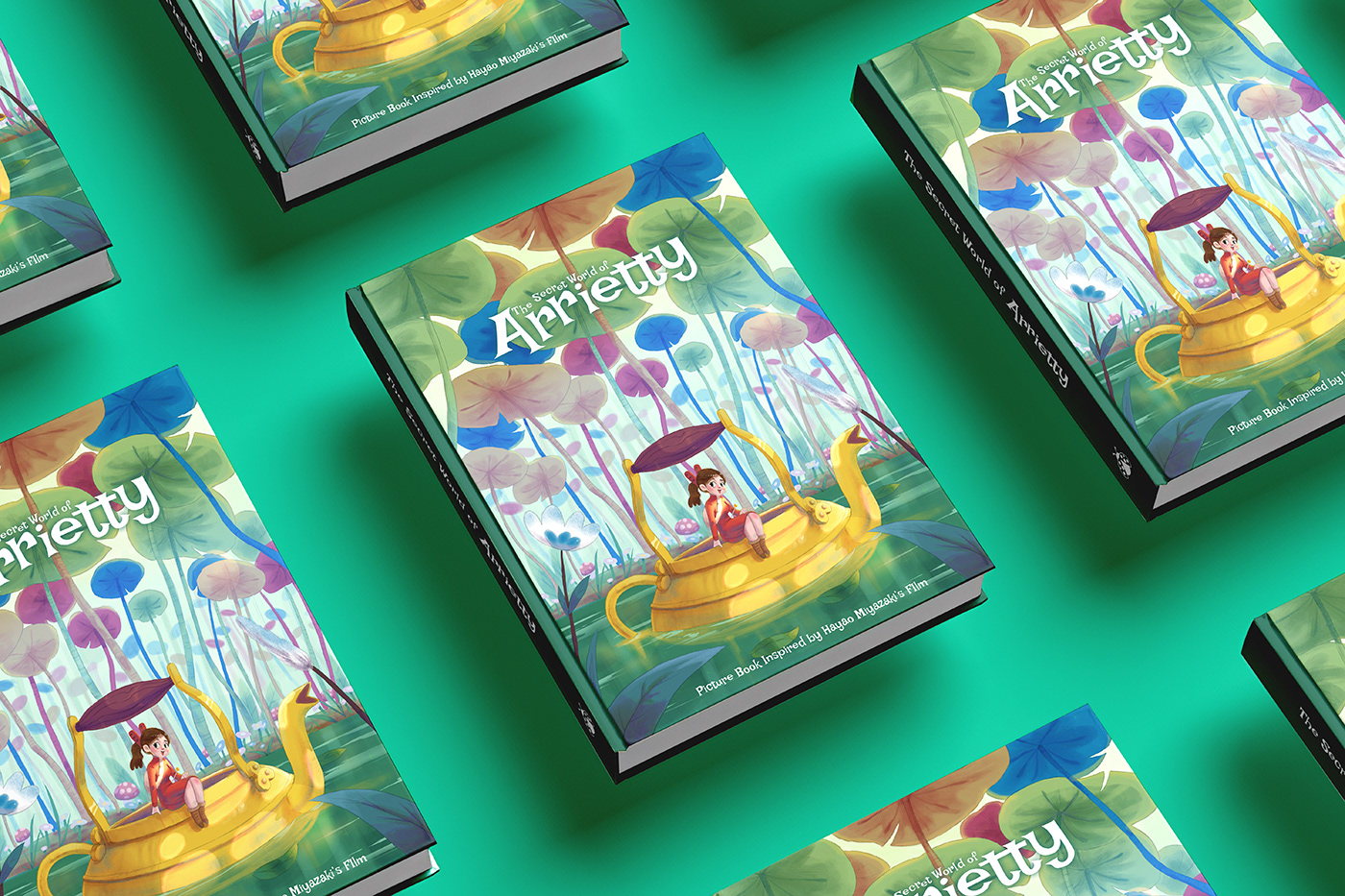 chapter book book cover children book digital painting arrietty Ghibli Studio Ghibli borrowers