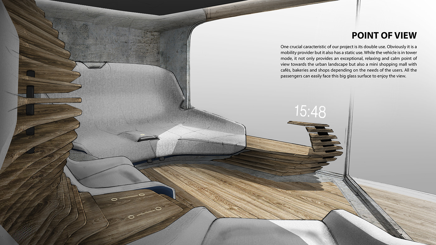 mobility architecture concept strate renault car sketch Interior Autonomous urbanism  