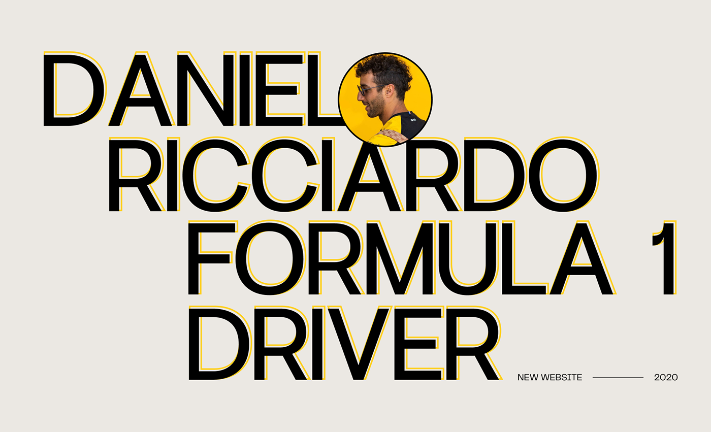 Daniel Ricciardo f1 Formula 1 Racing re-design ui design UX design ux/ui UX/UI Designer Webdesign