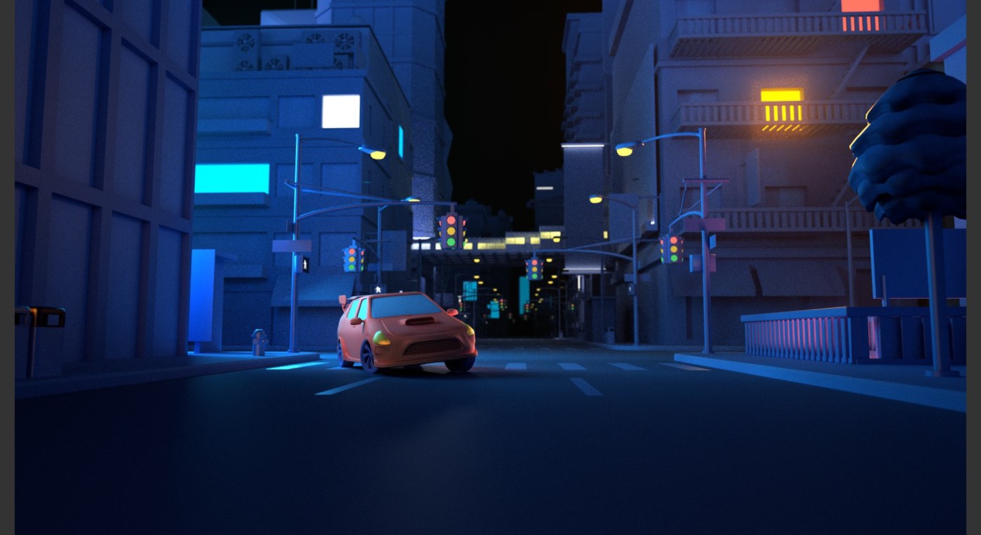 3D 2D motion modelling stylized night animation  fast quirky