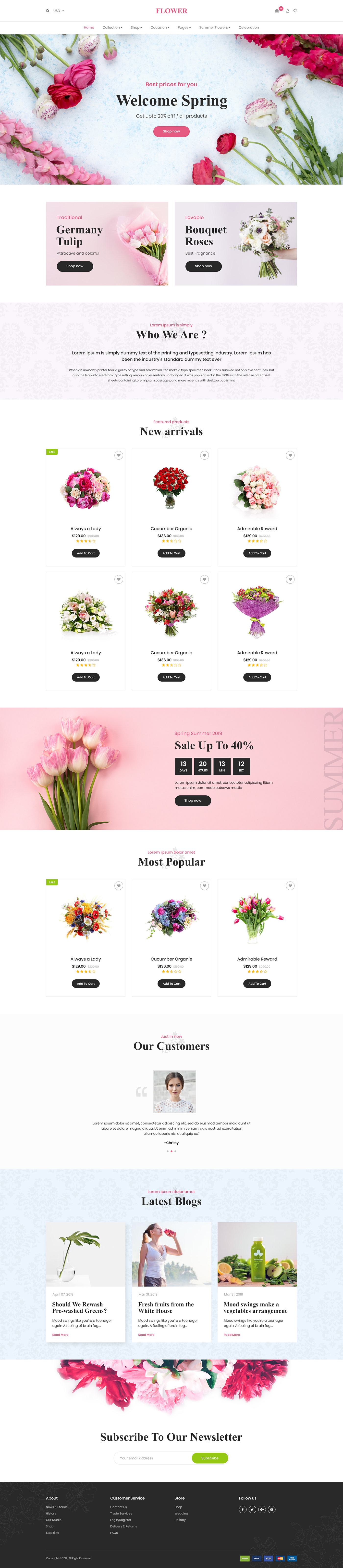 Flower Online Shop on Behance